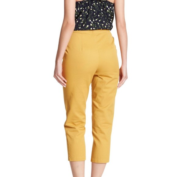 Mo:Vint Mustard Yellow Pleated Pocket Lolita Pants, NWT, Size S - Picture 3 of 6